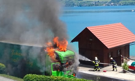 05.06.2019: LKW Brand auf Atterseebundesstraße B151