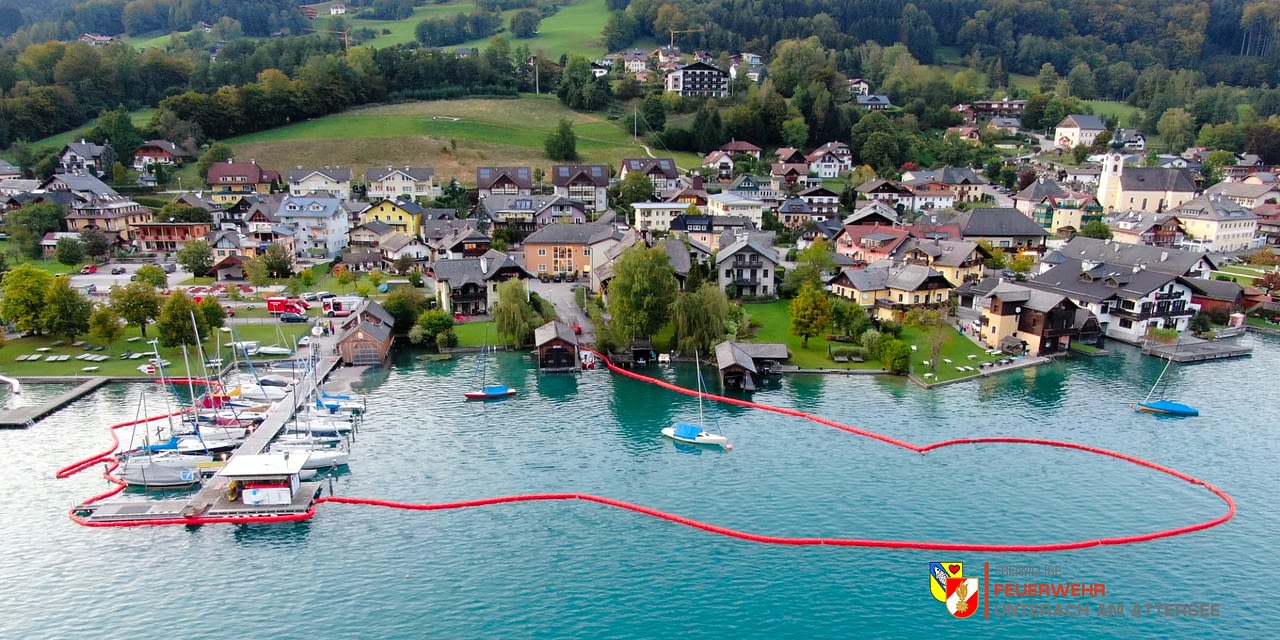 24.09.2020: ÖL-Einsatz am Attersee im Bereich Strandbad Unterach
