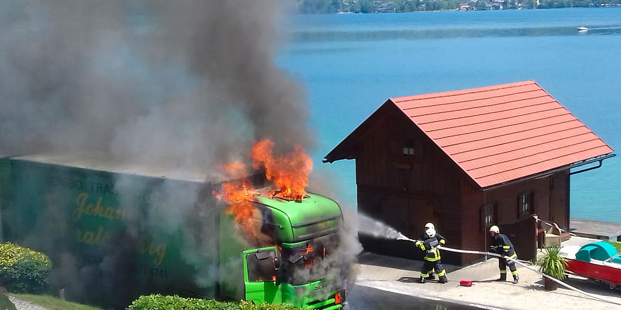05.06.2019: LKW Brand auf Atterseebundesstraße B151